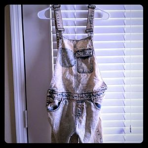 Stoned washed overall jeans